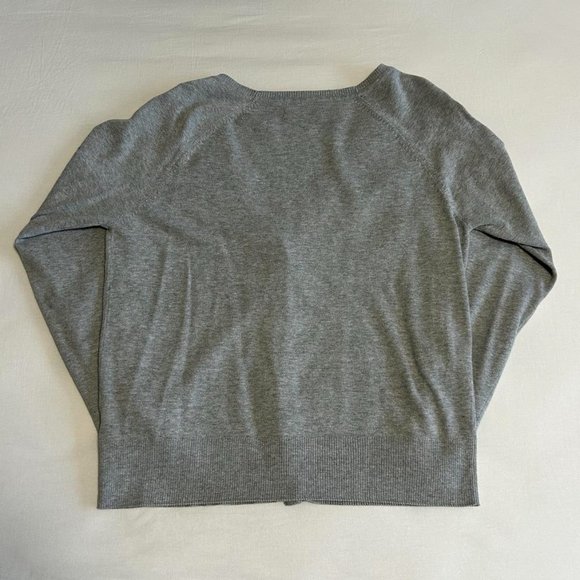 GAP Grey V-Neck Cardigan Large - Picture 2 of 6